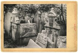 Starý židovský hřbitov v Praze, světlotisk, asi 1891, kabinetka