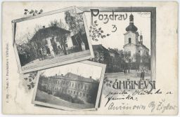 Praha Uhříněves Pozdrav z Uhřiněvsi nakl. Procházka 1903