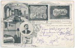 Praha Ječná Schoblova restaurace U Pokorných 1902