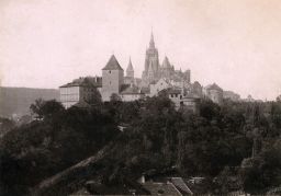 Hradčany od východu, kolem 1890, kabinetka