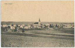 Milovice Nymburk celkový pohled 1923