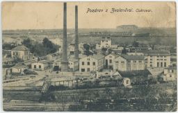 Železnice cukrovar továrna Zvoleněves Slaný Kladno 1919