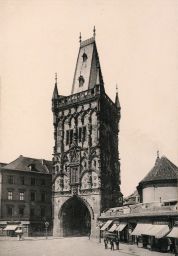 Prašná brána, kolem 1890, kabinetka