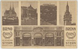 Brno Minoritská Velkoobchod Stern založeno 1867 1928