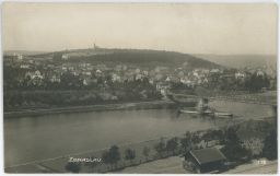 Železnice část nádraží most parník Praha Zbraslav