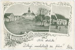Mnichovice Praha východ náměstí pošta Vilímek 1899