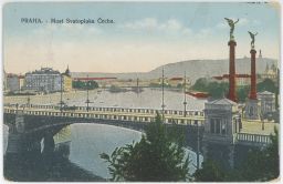Praha most Svatopuluka Čecha 1917