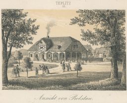 Teplice litografie cca 1850 Proboštov