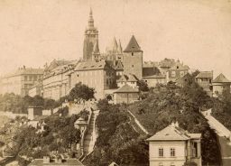 Pražský hrad od východu,kolem 1880, kabinetka