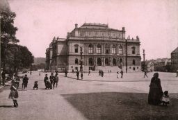 Rudolfinum, kolem 1891, kabinetka, světlotisk