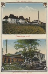 Opatovice vila a továrna J. Bačina elektrocentrála Morávek 1913