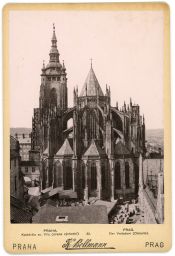 Katedrála sv. Víta, východní strana, kolem 1888, kabinetka