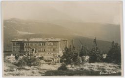 Krkonoše Peterbaude Petrova bouda Trutnov razítko 1921