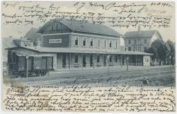 Železnice nádraží Podbořany Podersam Louny 1905