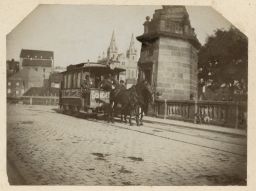 Koňka na Palackého mostě v Praze, 7. 1897