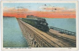 Železnice vlak USA Utah Great Salt Lake 1928
