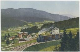 Železnice vlak Eleonora Lázně sv. Kateřiny nakl. Seidel 1922