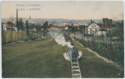 Železnice vlak Ivančice Brno venkov 1918