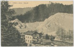 Železnice nádraží lom hrad Litice 1923
