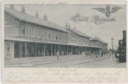 Železnice nádraží loko 460 Veselí Mezimostí 1901
