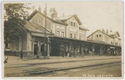 Železnice nádraží Trenčianská Teplá 1924
