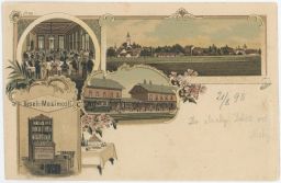 Železnice nádraží rastaurace Landfras Veselí Mezimostí 1898