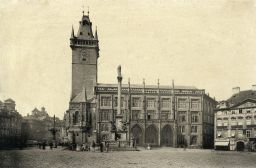 Staroměstská radnice v Praze, kolem 1890, kabinetka
