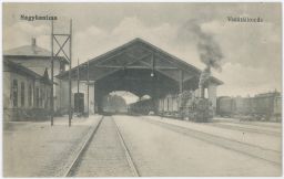 Železnice Maďarsko Nagykanisza Vasútállomás 1917