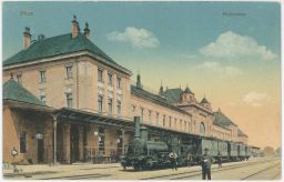Železnice Maďarsko Pécs Baranya Pályaudvar 1915
