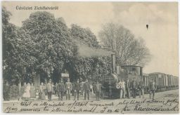 Železnice Maďarsko Zichyfalva Üdvozlet Zichifalvárol 1913