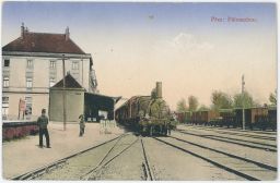Železnice Maďarsko Pécs Baranya Pályaudvar 1914