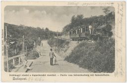Železnice Maďarsko Svábhegyi részlet a fogas kerekü vasuttal 1902