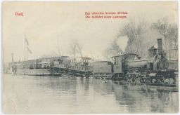 Železnice Maďarsko Dalj Egy teherrész kompra állitása 1909