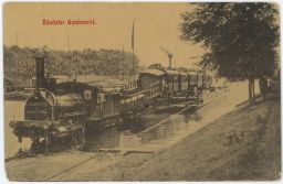 Železnice Maďarsko Üdvözlet Gombosról Alföldi vassút 1908