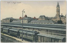 Železnice Maďarsko Győr Vasut állomás 1918