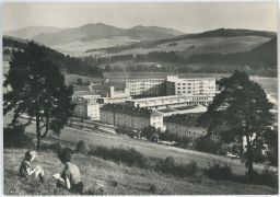 Povážská Bystrica pohled z kopce nemocnice