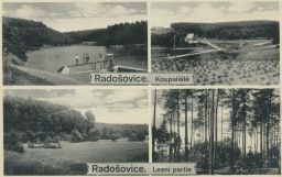Koupaliště plovárna Radošovice Říčany Praha-východ 30. léta