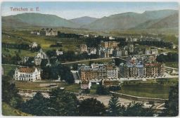 Železnice nádraží celkový pohled Děčín Tetschen 1913