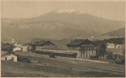 Železnice nádraží Železná Ruda Bayerisch Eisenstein 1922