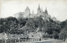Pražský hrad z Chotkovy silnice, 1897, kabinetka, světlotisk