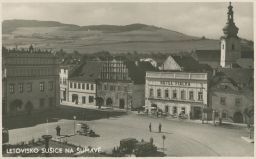 Sušice Šumava Klatovy náměstí hotel Fialka lékárna