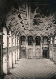 Velký (Hlavní) sál ve Valdštejnském paláci, kolem 1890, kabinetka