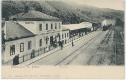 Železnice nádraží vlak loko Adamov Adamsthal