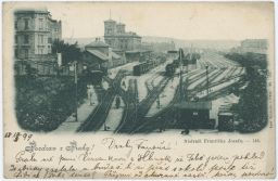 Železnice nádraží Františka Josefa Bellmann Praha 1898