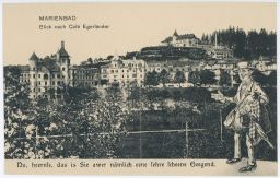 Mariánské lázně Café Egerländer žertovná 1910