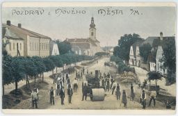 Nové Mesto nad Metují Náchod stavba silnice parní válec!