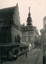 Židovská radnice v pražském Josefově, kolem 1893, kabinetka
