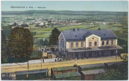 Železnice nádraží Dvůr Králové Königinhof 1913