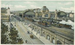 Železnice nádraží Dresden Drážďany 1903