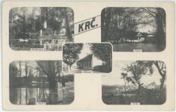 Železnice nádraží restaurace vily Praha Krč nakl. Zuna 1920